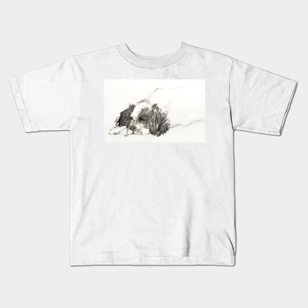 Champ snoozing Kids T-Shirt by rozmcq